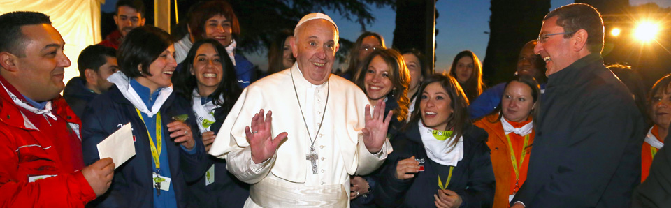 Pope Francis visiting Auxilium